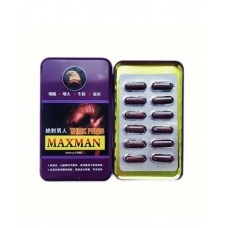 MaxMan, 12 капсул - мощная эрекция для долгого секса!